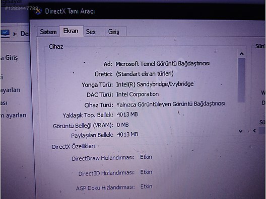 İ5 8GB RAM 500GB HDD LAPTOP KAÇIRMA - İlan ve alışverişte ilk adres sahibinden.com'da