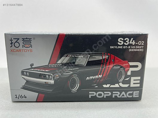 POP RACE Nissan Skyline GT-R V8 Drift (Kenmeri) S34-02 on