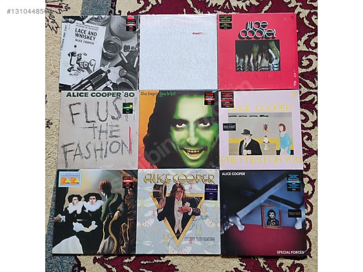 Alice Cooper 9 plak Lot renkli limited edition jelatinli yeni