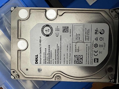 Dell Enterprise 6TB 7.2K 6Gbps SAS 3.5