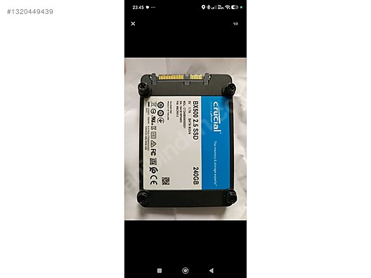 CRUCİAL BX500 240 GB 2.5 SSD sahibinden.comda - 1320449439