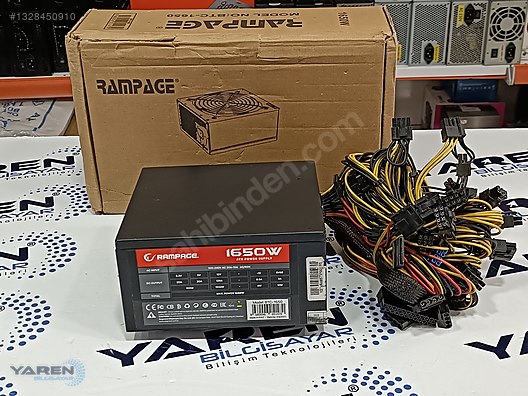 TOPTANCIDAN RAMPAGE BTC-1650 1650W POWER SUPPLY sahibinden.comda