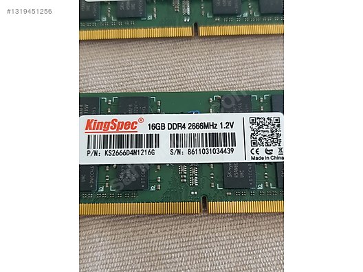 32 GB DDR4 2666 MHz sahibinden.comda - 1319451256