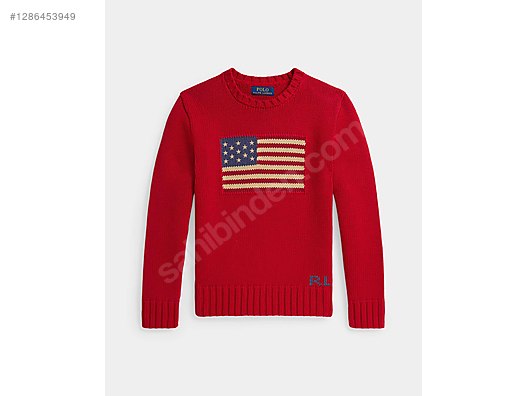 Kadın Polo Ralph Lauren USA Flag Kazak XS Yeni Etiketli - U.S.