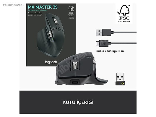 LOGITECH MX Master 3S Performans 8000 DPI sahibinden.comda