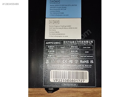 3d yazıcı anycubic vyper az kullanılmış tertemiz pazarlık payı v - 3D Tarayıcı