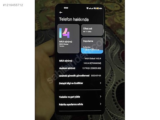 İkinci El ve Sıfır Alışveriş / Cep Telefonu & Aksesuar / Cep Telefonu / Xiaomi / Mi 11 Ultra