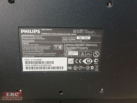 PHILIPS 19" 191V LCD MONITOR sahibinden.comda - 1219455786
