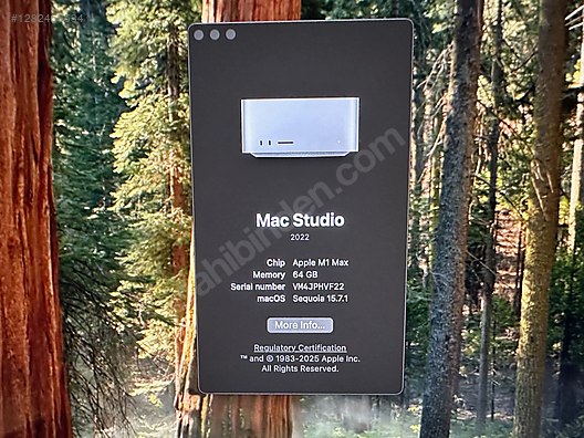 Apple / Apple Mac Studio M1 Max 64GB Ram 1TB SSD Temiz Kutulu