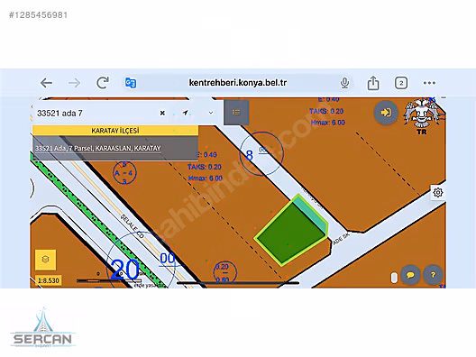 KARAASLAN ŞELALE CADDESİ YANI 578 M2 KÖŞE PARSEL VİLLALIK ARSA #1285456981