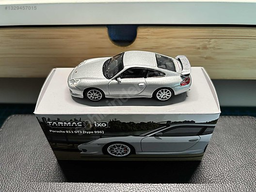 qkodo出品 Tarmac Works X iXO Models 1/64 Porsche 911 GT3 (type 996) Silver