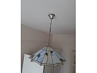 Antika Cam El Yapımı Tiffany Tarzı Tavan Lamba Avize Sıfır gibi