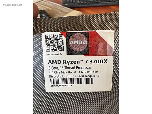 AMD RYZEN 7 3700X 8 core sahibinden.comda - 1301458830
