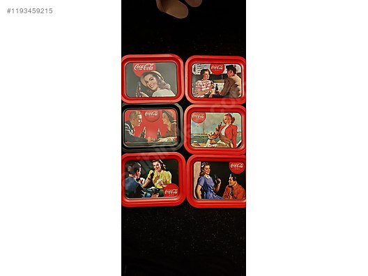 Coca-Cola 6'lı Retro Metal Tepsi sahibinden.comda - 1193459215