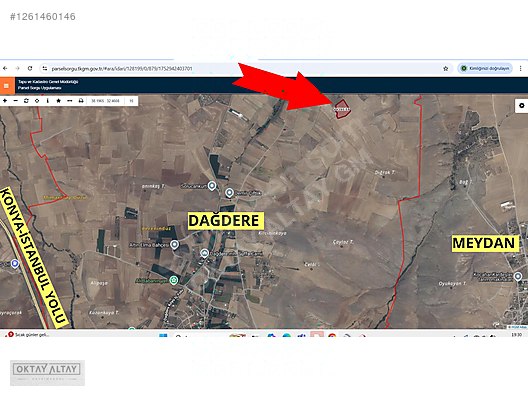 SELÇUKLU DAĞDERE MAH'DE MÜSTAKİL TAPU 20.115 m2 TARLA #1261460146