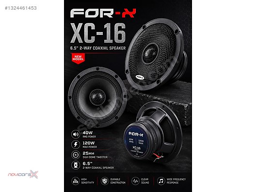 FOR-X XC-16 16CM KOAKSİYEL TİZLİ HOPARLÖR 120W 40 RMS - 1324461453