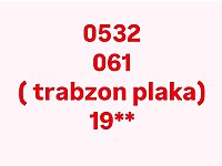 532 061 19** Trabzon plaka turkcell hat özel