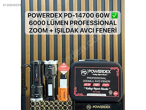 SIFIR KUTULU ÜRÜN POWERDEX PD-14700 60W ZOOMLU EL FENERİ at