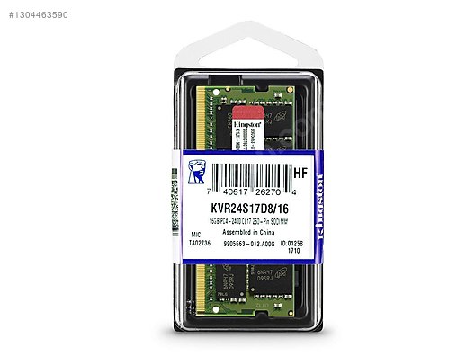 Kingston KVR24S17D8/16 16GB DDR4 2枚　32GB Kingston 16GB DDR4 2400MHz SODIMM Laptop RAM KVR24S17D8/16