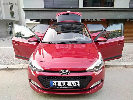Hyundai I20 1 2 Elite Alev Kirmizi Panoramik Cam Tavan At