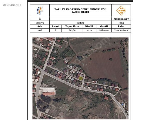 Sakarya Arifiye Fatih Mahallesi Satilik Arsa Ilanlari Sahibinden Com Da 892464608