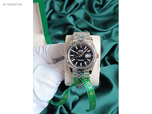 Rolex ROLEX DATE JUST BLACK DIAL 41mm KUTU TAM SET at sahibinden