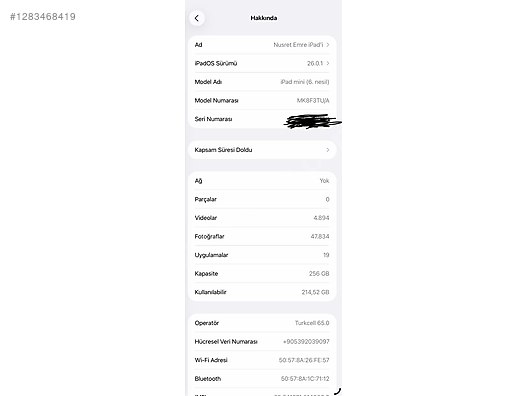İkinci El ve Sıfır Alışveriş / Bilgisayar / Tablet / Modeller / Apple / iPad mini 6