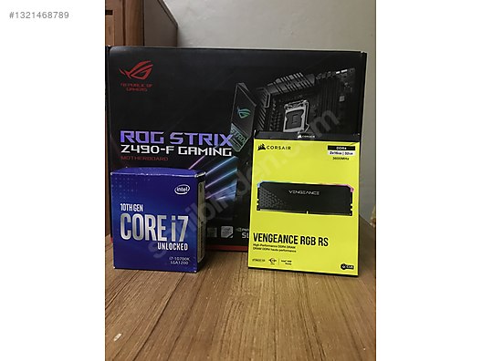 Intel 10700K CPU / ASUS Z490-F Anakart / CORSAIR 32GB 3600mh RAM