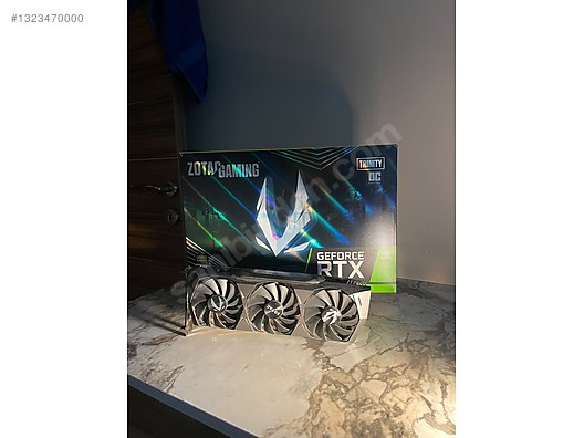 中古良品 ZOTAC GAMING GEFORCE RTX 3070 Ti 1箱 ZOTAC RTX 3070 Ti Trinity OC 8GB GDDR6X Temiz Sorunsuz sahibinden