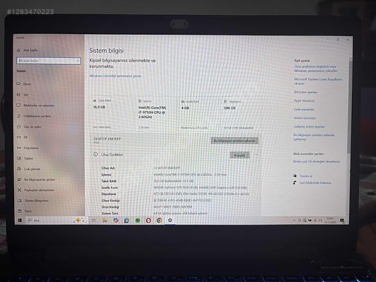 Intel Core i7 Lenovo Oyuncu Laptop