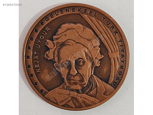 Nejat Uygur Bronz Hatıra Parası Darphane Sertifikalı Nadir on