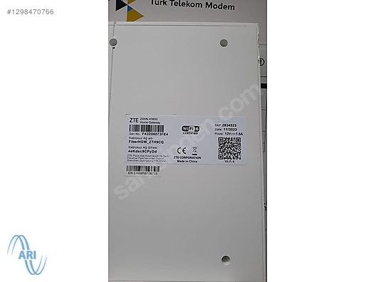 購入ページ ZTE FİBER MODEM ZXHN298A sahibinden.comda - 1317354665