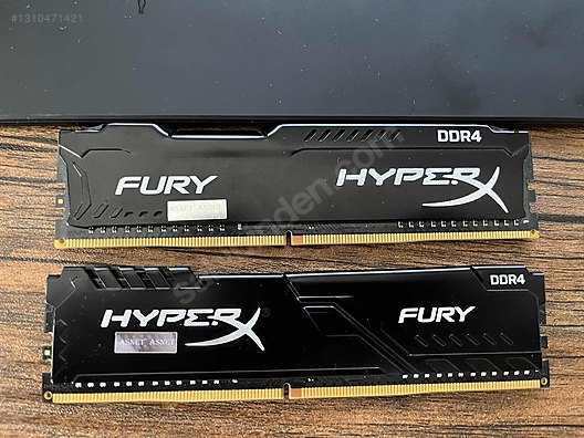 2 Adet Kingston 8GB HyperX Fury Black DDR4 2400MHz CL15 RAM
