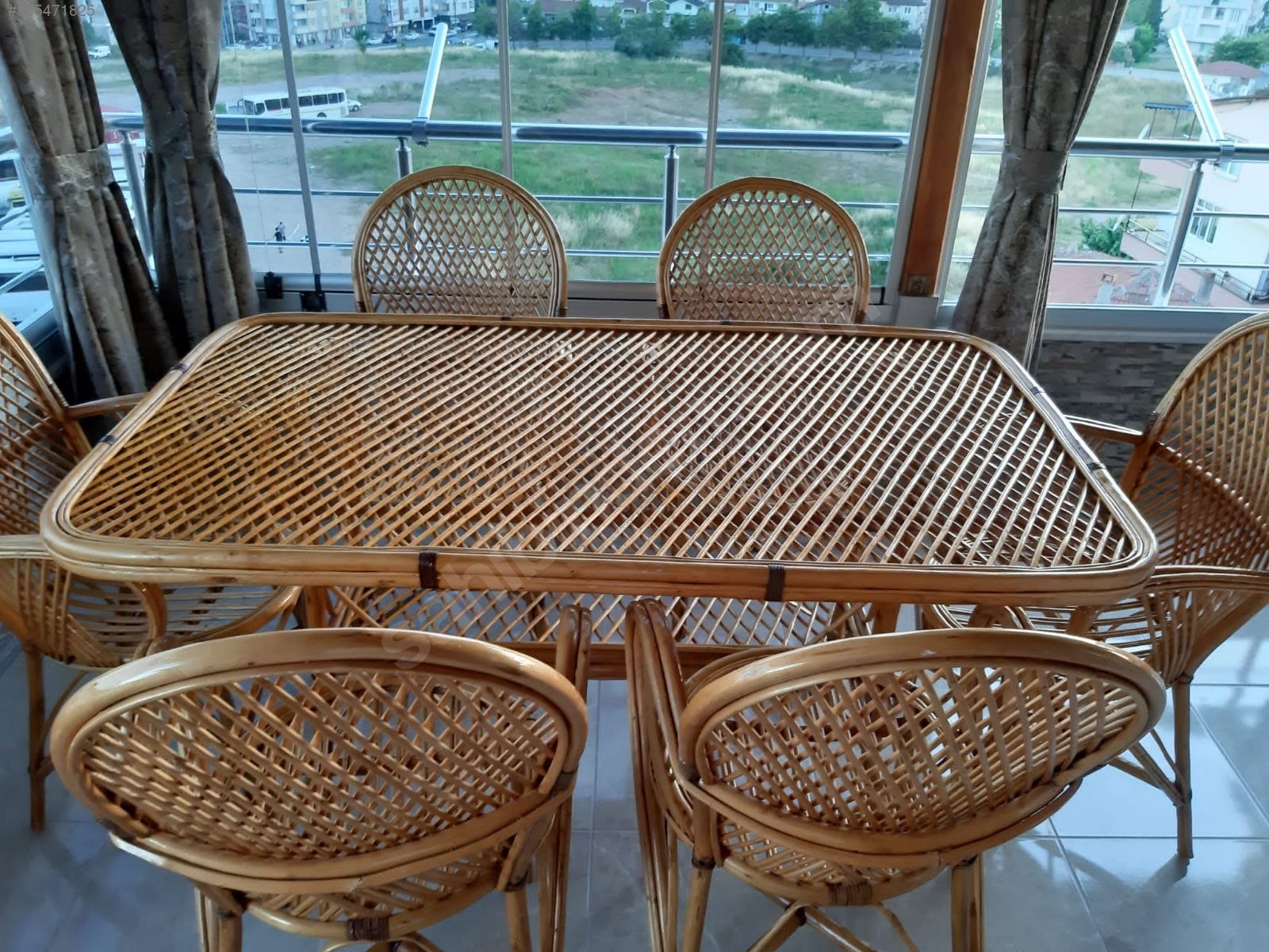 İkinci El Bambu Masa &amp; Sandalye Takımı