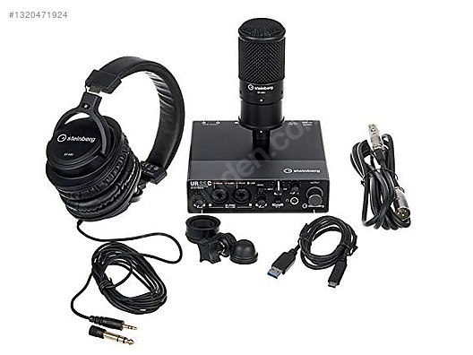 Steinberg ur 22c rekording pack komple set ses kartı mikrofon on