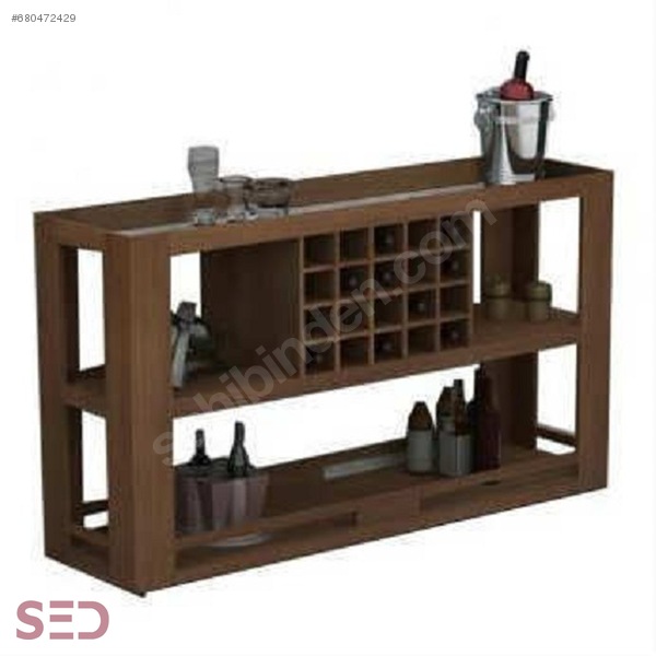 SED MOBİLYA MİCARLO MEY BAR ŞARAP DOLABI MASA BUFESİ Özel Yapım