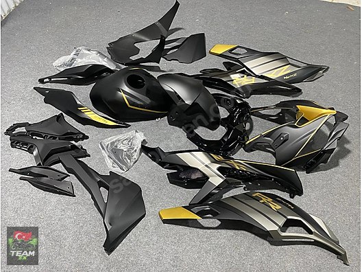 ボニックセット Grenaj / KAWASAKİ ZX4RR KOMPLE BODY KİT SİYAH GRİ SARI GOLD DETAY