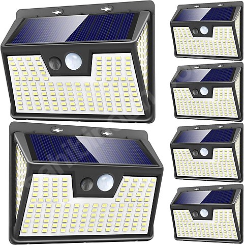6 Adet 178 Ledli Güneş Enerjili Solar Bahçe Aydınlatması