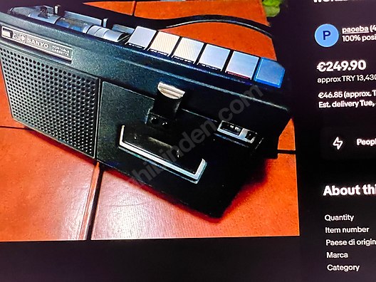 Sanyo Analog Portatif Radyo - SANYO MR-4141 972 MÖDEL JAPAN MNŞELİ