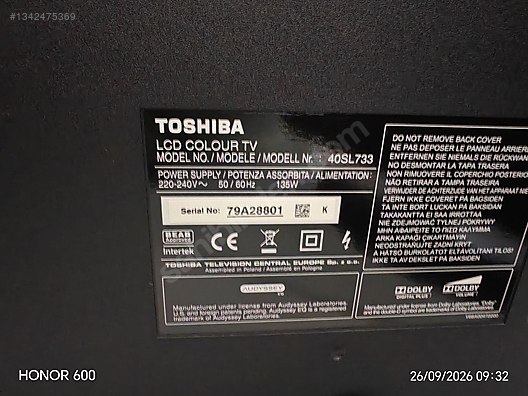 Toshiba / Temiz Az Kullanılmış TOSHİBA LED TV on sahibinden.com