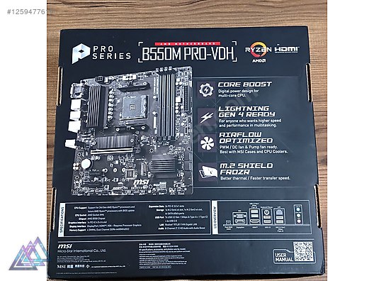SIFIR KAPALI KUTU MSI B550M PRO-VDH | DDR4 4400MHz+ | AM4 - Anakart ve Tüm Masaüstü Bilgisayar Parçaları sahibinden.com'da