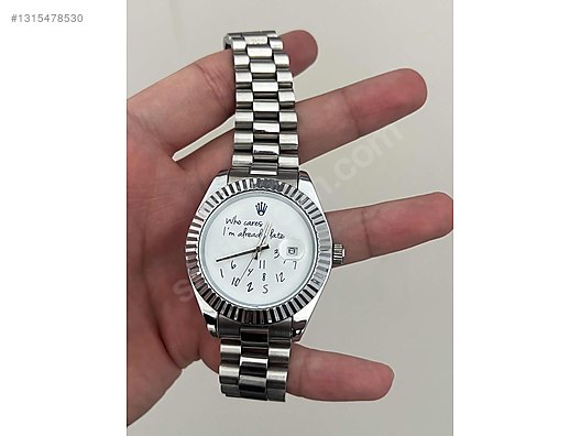THE　BEST　OF　TIME　ROLEX　WRISTWATCHES【中古】 Rolex / Who cares Im already late Özel tasarım rolex çelik saat on