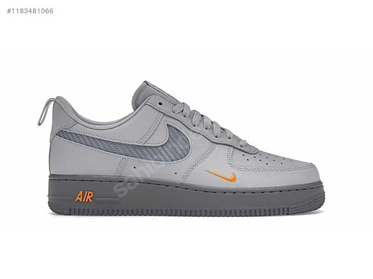 Nike Air Force 1 Low Wolf Grey Kumquat Erkek Spor Ayakkab Modelleri 1183481066