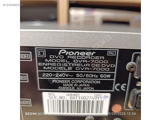 Pioneer DVR-7000 UST SEVIYE DVD CALAR RECORDER on sahibinden.com