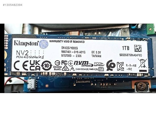Kingston NV2 SNV2S/1000G PCI-Express 4.0 1 TB M.2 SSD sahibinden