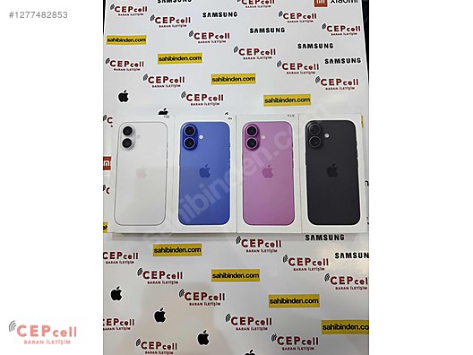 Resim SIFIR İPHONE 16 128GB BEYAZ-MAVİ-PEMBE-SİYAH CEPCELL Apple iPhone 16 TR | 128 GB | Beyaz