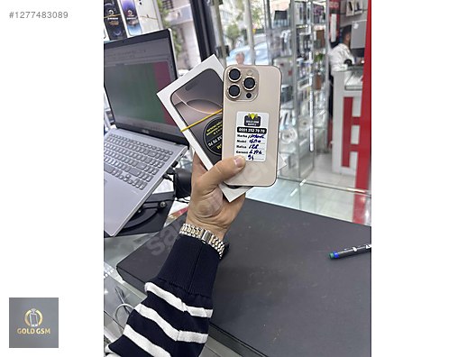Resim Apple iPhone 16 Pro İkinci El TR | 128 GB | Çöl Titanyum İkinci El GOLD GSM IPHONE 16 PRO 128 GB SIFIRDAN FARKSIZ 1 YIL GARANTİ