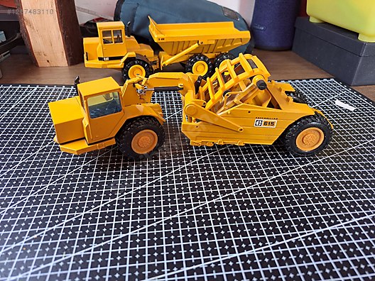 NZG Diecast Model 1/50 Caterpillar Sıyırıcı (Scraper) İş Makinesi