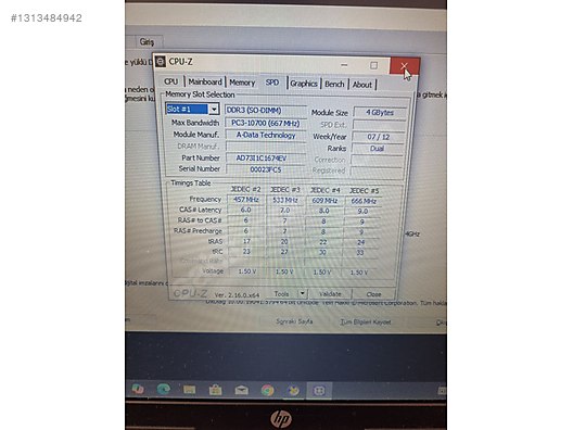 Adata Ddr3 4 gb ram notebook sahibinden.comda - 1313484942