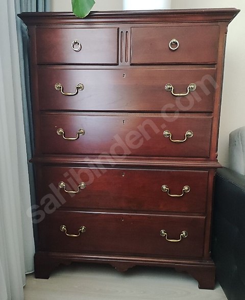 Amerika'dan İthal Lüx Masif Şifonyer, Dresser Madison Cherry